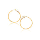 10k Yellow Gold Polished Hoop Earrings (40 mm)-2