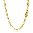 4.5mm 14k Yellow Gold Semi Solid Miami Cuban Chain-8