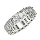 Emerald Cut Lab Grown Diamond Eternity Ring in 14k White Gold (3 cttw FG/VS2)-7
