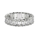 Emerald Cut Lab Grown Diamond Eternity Ring in 14k White Gold (3 cttw FG/VS2)-8