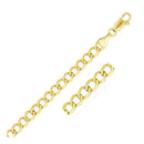 5.3mm 10k Yellow Gold Curb Chain-5