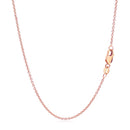 14k Rose Gold Round Cable Link Chain (1.25 mm)-9