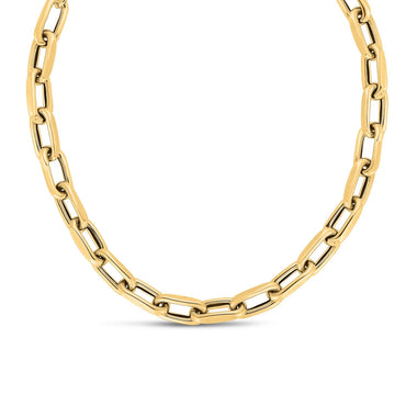 14k Yellow Gold French Cable Link Necklace (9mm) - 0