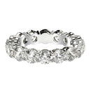 Round Cut Lab Grown Diamond Eternity Ring in 14k White Gold (4 cttw FG/VS2)-8