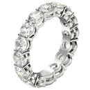 Round Cut Lab Grown Diamond Eternity Ring in 14k White Gold (4 cttw FG/VS2)-10