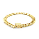 8.25mm 14k Yellow Gold Classic Miami Cuban Solid Bracelet-5