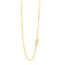 14k Yellow Gold Adjustable Box Chain 0.8mm-3