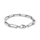 14K White Gold Extra Wide Paperclip Chain Bracelet-6