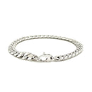 14K White Gold Cuban Link Bracelet-7