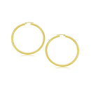 10k Yellow Gold Polished Hoop Earrings (25 mm)-2