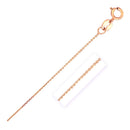 14k Rose Gold Diamond Cut Cable Link Chain 0.7mm-7