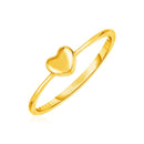 14k Yellow Gold Ring with Puffed Heart-2
