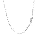 14K White Gold Fine Paperclip Chain (1.5mm)-9