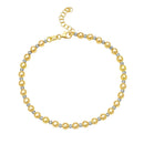 14k Two Tone Gold Polished Diamond Cut Bead Bracelet (4.00 mm)-4