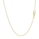 14k Yellow Gold Oval Cable Link Chain 0.6mm-10