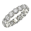 Round Cut Lab Grown Diamond Eternity Ring in 14k White Gold (4 cttw FG/VS2)-7