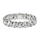 Round Cut Lab Grown Diamond Eternity Ring in 14k White Gold (4 cttw FG/VS2)-8