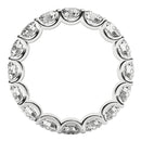 Round Cut Lab Grown Diamond Eternity Ring in 14k White Gold (4 cttw FG/VS2)-9