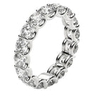 Round Cut Lab Grown Diamond Eternity Ring in 14k White Gold (4 cttw FG/VS2)-10