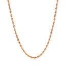 14k Rose Gold Solid Diamond Cut Rope Chain (2.30 mm)-6