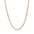 14k Rose Gold Solid Diamond Cut Rope Chain (2.30 mm)-7