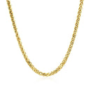 2.7mm 14k Yellow Gold Lite Diamond Cut Round Franco Chain-8