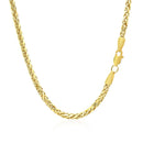 2.7mm 14k Yellow Gold Lite Diamond Cut Round Franco Chain-9