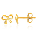14k Yellow Gold Bow Style Post Earrings-2