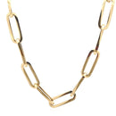 14k Yellow Gold Extra Wide Paperclip Chain Necklace-10