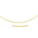 14k Yellow Gold Thin Motif Round Omega Necklace-4