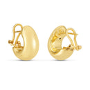 14k Yellow Gold Small Omega C Hoops-4