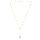 14k Yellow Gold Tesoro Pearl Lariat Necklace-5