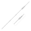 Double Extendable Cable Chain in 14k White Gold (0.85mm)-4
