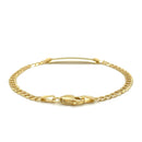 14k Yellow Gold Curb Link Style Children's ID Bracelet-7