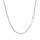2.0mm 14k White Gold Light Rope Chain-7
