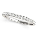 14k White Gold Curved Style Diamond Wedding Ring (1/3 cttw)-2