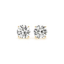 4 cttw Certified IGI Lab Grown Round Diamond Stud Earrings 14k Yellow Gold (G/VS2)-5