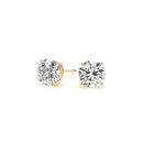 4 cttw Certified IGI Lab Grown Round Diamond Stud Earrings 14k Yellow Gold (G/VS2)-7