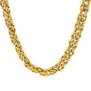 14k Yellow Gold Byzantine Motif Chain Necklace-7