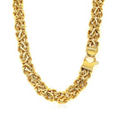 14k Yellow Gold Byzantine Motif Chain Necklace-8