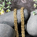 14k Yellow Gold Byzantine Motif Chain Necklace-9