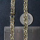 14k Yellow Gold Byzantine Motif Chain Necklace-12