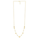 14k Yellow Gold Puff Heart Adjustable Necklace-5