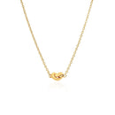 14k Yellow Gold Chain Necklace with Polished Knot-7