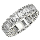 Emerald Cut Lab Grown Diamond Eternity Ring in 14k White Gold (7 cttw FG/VS2)-7