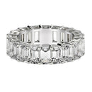 Emerald Cut Lab Grown Diamond Eternity Ring in 14k White Gold (7 cttw FG/VS2)-8