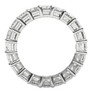 Emerald Cut Lab Grown Diamond Eternity Ring in 14k White Gold (7 cttw FG/VS2)-9