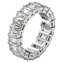 Emerald Cut Lab Grown Diamond Eternity Ring in 14k White Gold (7 cttw FG/VS2)-10