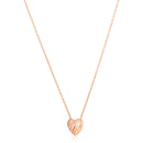 14k Rose Gold High Polish Scribbles Heart Necklace-4