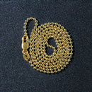 14k Yellow Gold Bead Chain 1.5mm-12